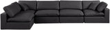 Comfy Modular Sectional Sofa in Vegan Leather - Stylish, Adaptable, and Overstuffed for Ultimate Comfort