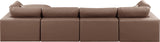 Comfy Modular Sectional Sofa - Luxurious Vegan Leather Design with Overstuffed Cushions for Comfort