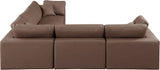 Comfy Modular Sectional – Luxurious Linen Textured Fabric with Plush Down Feather Cushions for Comfort
