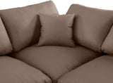 Comfy Modular Sectional – Luxurious Linen Textured Fabric with Plush Down Feather Cushions for Comfort