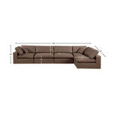 Comfy Modular Sectional Sofa in Vegan Leather - Stylish, Adaptable, and Overstuffed for Ultimate Comfort