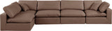 Comfy Modular Sectional Sofa in Vegan Leather - Stylish, Adaptable, and Overstuffed for Ultimate Comfort