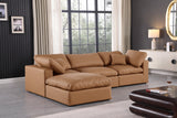Comfy Modular Sectional Sofa - Luxurious Vegan Leather, Overstuffed Cushions for Ultimate Comfort