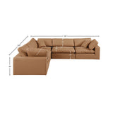 Comfy Modular Sectional – Luxurious Linen Textured Fabric with Plush Down Feather Cushions for Comfort