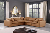 Comfy Modular Sectional – Luxurious Linen Textured Fabric with Plush Down Feather Cushions for Comfort