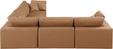 Comfy Modular Sectional – Luxurious Linen Textured Fabric with Plush Down Feather Cushions for Comfort