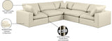 Comfy Modular Sectional – Luxurious Linen Textured Fabric with Plush Down Feather Cushions for Comfort