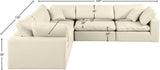 Comfy Modular Sectional – Luxurious Linen Textured Fabric with Plush Down Feather Cushions for Comfort