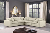 Comfy Modular Sectional – Luxurious Linen Textured Fabric with Plush Down Feather Cushions for Comfort