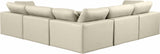 Comfy Modular Sectional – Luxurious Linen Textured Fabric with Plush Down Feather Cushions for Comfort