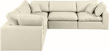Comfy Modular Sectional – Luxurious Linen Textured Fabric with Plush Down Feather Cushions for Comfort