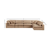Comfy Modular Sectional Sofa in Vegan Leather - Stylish, Adaptable, and Overstuffed for Ultimate Comfort