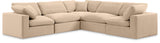 Comfy Modular Sectional – Luxurious Linen Textured Fabric with Plush Down Feather Cushions for Comfort