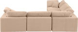 Comfy Modular Sectional – Luxurious Linen Textured Fabric with Plush Down Feather Cushions for Comfort