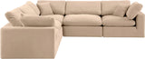 Comfy Modular Sectional – Luxurious Linen Textured Fabric with Plush Down Feather Cushions for Comfort
