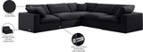 Comfy Modular Sectional – Luxurious Linen Textured Fabric with Plush Down Feather Cushions for Comfort