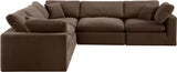 Comfy Modular Sectional – Luxurious Linen Textured Fabric with Plush Down Feather Cushions for Comfort