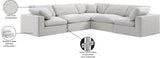 Comfy Modular Sectional – Luxurious Linen Textured Fabric with Plush Down Feather Cushions for Comfort