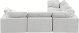 Comfy Modular Sectional – Luxurious Linen Textured Fabric with Plush Down Feather Cushions for Comfort