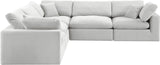 Comfy Modular Sectional – Luxurious Linen Textured Fabric with Plush Down Feather Cushions for Comfort