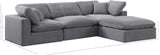 Comfy Modular Sectional Sofa - Luxurious Velvet, Overstuffed Cushions, Versatile Design for Comfort