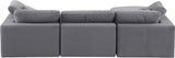 Comfy Modular Sectional Sofa - Luxurious Velvet, Overstuffed Cushions, Versatile Design for Comfort