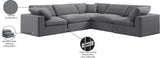 Comfy Modular Sectional – Luxurious Linen Textured Fabric with Plush Down Feather Cushions for Comfort