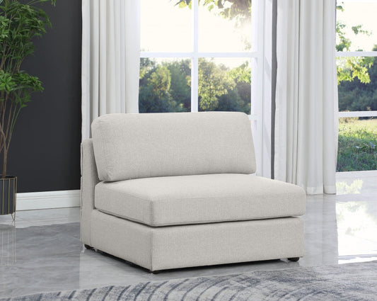 Beckham Linen Textured Modular Armless Chair