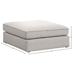 Beckham Linen Textured Modular Ottoman