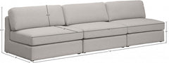 Beckham Linen Textured Modular 114" Sofa