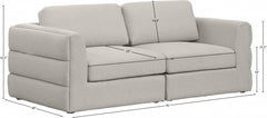 Beckham Linen Textured Modular 76" Sofa