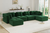 CORDELIA 151" 4-Seater High Armrest Sofa with 2 Ottomans