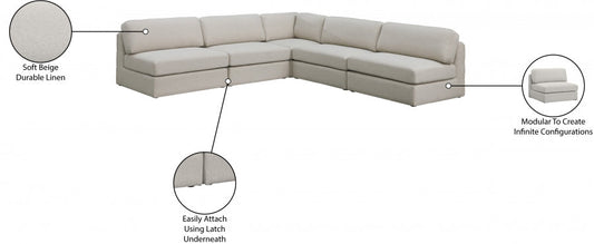 Beckham Linen Textured Modular Sectional