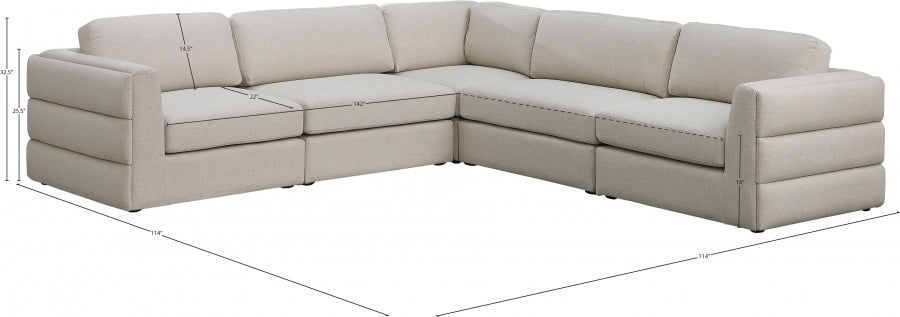 Beckham Linen Textured Modular Sectional