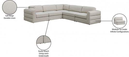 Beckham Linen Textured Modular Sectional