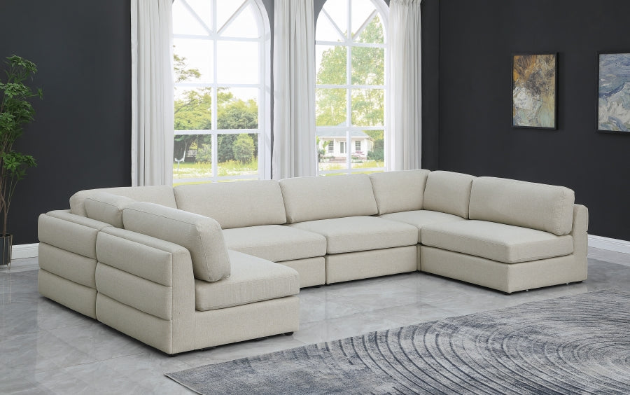 Beckham Linen Textured Modular Sectional