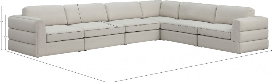 Beckham Linen Textured Modular Sectional