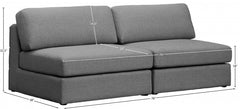 Beckham Linen Textured Modular 76" Sofa