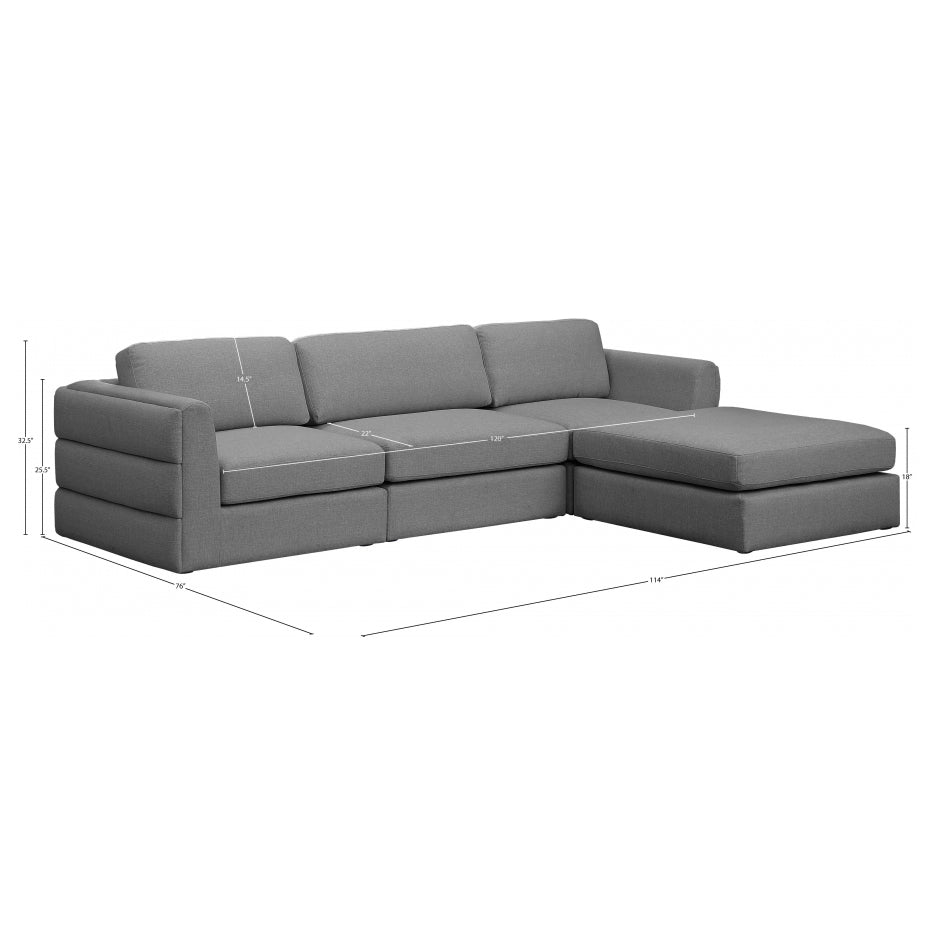 Beckham Linen Textured Modular Sectional