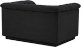 Cascade Chair - Modern Boucle Fabric Seating with Curved Arms and Deep Channel Tufting for Comfort