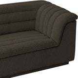 Cascade Chair - Modern Boucle Fabric Seating with Curved Arms and Deep Channel Tufting for Comfort