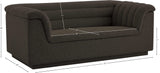 Cascade Loveseat - Modern Curved Arm Design with Deep Channel Tufting for Ultimate Comfort and Style