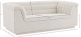 Cascade Loveseat - Modern Curved Arm Design with Deep Channel Tufting for Ultimate Comfort and Style