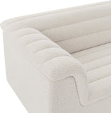 Cascade Loveseat - Modern Curved Arm Design with Deep Channel Tufting for Ultimate Comfort and Style