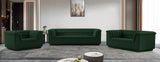 Cascade Chair - Modern Boucle Fabric Seating with Curved Arms and Deep Channel Tufting for Comfort