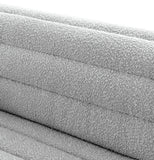 Cascade Chair - Modern Boucle Fabric Seating with Curved Arms and Deep Channel Tufting for Comfort