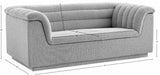 Cascade Loveseat - Modern Curved Arm Design with Deep Channel Tufting for Ultimate Comfort and Style