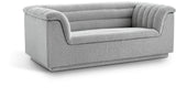 Cascade Loveseat - Modern Curved Arm Design with Deep Channel Tufting for Ultimate Comfort and Style