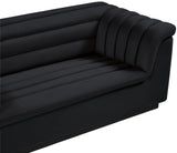 Cascade Loveseat - Modern Curved Arm Design with Deep Channel Tufting for Ultimate Comfort and Style