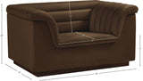Cascade Chair - Modern Boucle Fabric Seating with Curved Arms and Deep Channel Tufting for Comfort